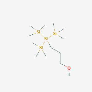 molecular formula C12H34OSi4 B14180760 3-[1,1,1,3,3,3-Hexamethyl-2-(trimethylsilyl)trisilan-2-yl]propan-1-ol CAS No. 922500-54-7