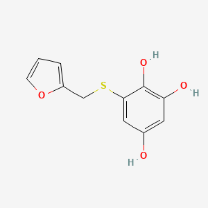 molecular formula C11H10O4S B14180914 6-{[(Furan-2-yl)methyl]sulfanyl}benzene-1,2,4-triol CAS No. 923267-62-3