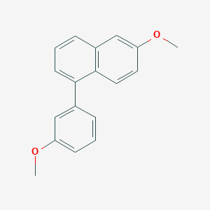 molecular formula C18H16O2 B14180922 Naphthalene, 6-methoxy-1-(3-methoxyphenyl)- CAS No. 851330-29-5