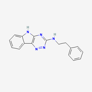 2H-1,2,4-Triazino[5,6-b]indol-3-amine, N-(2-phenylethyl)-