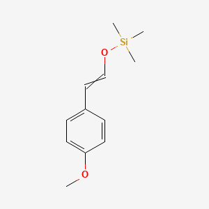 molecular formula C12H18O2Si B14180972 {[2-(4-Methoxyphenyl)ethenyl]oxy}(trimethyl)silane CAS No. 921610-49-3