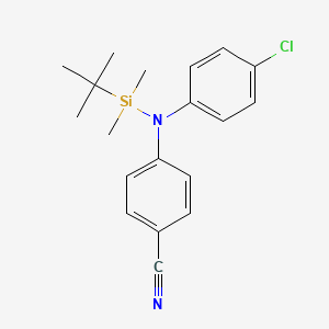 4-{[tert-Butyl(dimethyl)silyl](4-chlorophenyl)amino}benzonitrile