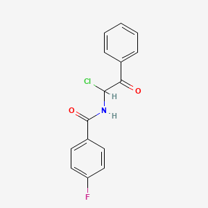 molecular formula C15H11ClFNO2 B14181025 N-(1-Chloro-2-oxo-2-phenylethyl)-4-fluorobenzamide CAS No. 865284-45-3