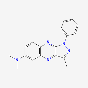 molecular formula C18H17N5 B14181031 N,N,3-Trimethyl-1-phenyl-1H-pyrazolo[3,4-B]quinoxalin-6-amine CAS No. 917943-81-8