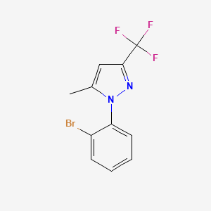 molecular formula C11H8BrF3N2 B14181032 1-(2-Bromophenyl)-5-methyl-3-(trifluoromethyl)-1H-pyrazole CAS No. 927388-16-7