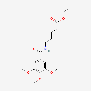 molecular formula C17H25NO6 B14181038 Ethyl 5-(3,4,5-trimethoxybenzamido)pentanoate CAS No. 918494-41-4