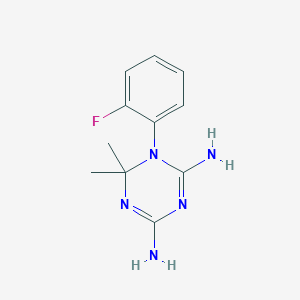 1-(2-Fluorophenyl)-6,6-dimethyl-1,3,5-triazine-2,4-diamine