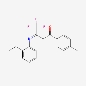 (3E)-3-[(2-Ethylphenyl)imino]-4,4,4-trifluoro-1-(4-methylphenyl)butan-1-one