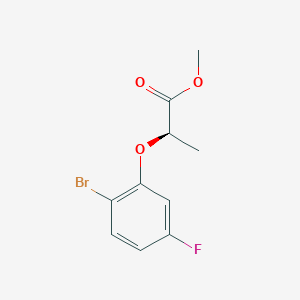 molecular formula C10H10BrFO3 B14181075 methyl (2R)-2-(2-bromo-5-fluorophenoxy)propanoate CAS No. 874336-07-9