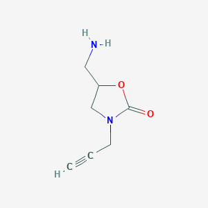 molecular formula C7H10N2O2 B14181105 5-(Aminomethyl)-3-(prop-2-yn-1-yl)-1,3-oxazolidin-2-one CAS No. 923276-82-8