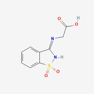 molecular formula C9H8N2O4S B1418120 (1,1-Dioxo-1H-1lambda*6*-benzo[d]isothiazol-3-ylamino)-acetic acid CAS No. 71054-77-8