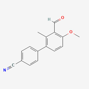 molecular formula C16H13NO2 B14181209 3'-Formyl-4'-methoxy-2'-methylbiphenyl-4-carbonitrile CAS No. 923281-69-0