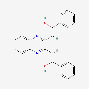 molecular formula C24H18N2O2 B1418121 (2Z,2'Z)-2,2'-(1,4-dihydroquinoxaline-2,3-diylidene)bis(1-phenylethanone) CAS No. 253133-06-1