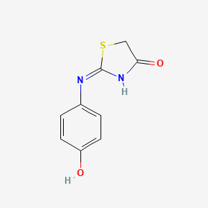 molecular formula C9H8N2O2S B1418122 2-[(4-hydroxyphenyl)amino]-1,3-thiazol-4(5H)-one CAS No. 24045-15-6