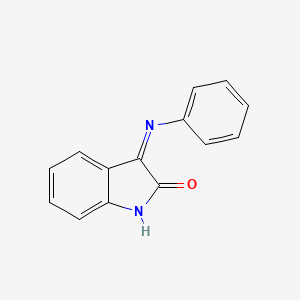 molecular formula C14H10N2O B1418124 3-(Phenylimino)oxindole CAS No. 33828-98-7