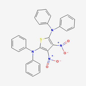 molecular formula C28H20N4O4S B14181263 3,4-Dinitro-N~2~,N~2~,N~5~,N~5~-tetraphenylthiophene-2,5-diamine CAS No. 875629-59-7