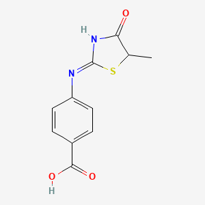 molecular formula C11H10N2O3S B1418127 4-(5-甲基-4-氧代-4,5-二氢-噻唑-2-ylamino)-苯甲酸 CAS No. 876708-50-8
