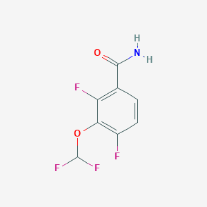 molecular formula C8H5F4NO2 B14181297 3-(Difluoromethoxy)-2,4-difluorobenzamide CAS No. 479091-08-2