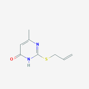molecular formula C8H10N2OS B1418131 2-(烯丙基硫基)-6-甲基嘧啶-4-醇 CAS No. 62459-06-7