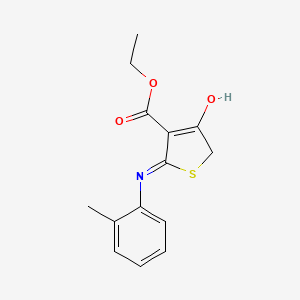molecular formula C14H15NO3S B1418134 Ethyl 4-oxo-2-(2-toluidino)-4,5-dihydro-3-thiophenecarboxylate CAS No. 886360-76-5
