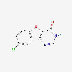 molecular formula C10H5ClN2O2 B1418135 8-chloro[1]benzofuro[3,2-d]pyrimidin-4(3H)-one CAS No. 328277-09-4