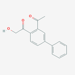 molecular formula C16H14O3 B14181383 1-(3-Acetyl[1,1'-biphenyl]-4-yl)-2-hydroxyethan-1-one CAS No. 872611-40-0