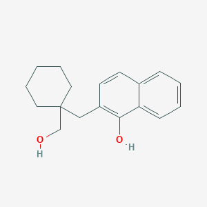 molecular formula C18H22O2 B14181402 2-{[1-(Hydroxymethyl)cyclohexyl]methyl}naphthalen-1-ol CAS No. 922165-51-3