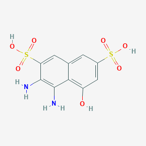 molecular formula C10H10N2O7S2 B14181405 3,4-Diamino-5-hydroxynaphthalene-2,7-disulfonic acid CAS No. 878273-07-5