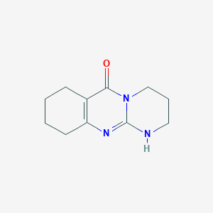 molecular formula C11H15N3O B1418142 1,2,3,4,7,8,9,10-octahydro-6H-pyrimido[2,1-b]quinazolin-6-one CAS No. 358979-85-8