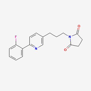 molecular formula C18H17FN2O2 B14181429 1-{3-[6-(2-Fluorophenyl)pyridin-3-yl]propyl}pyrrolidine-2,5-dione CAS No. 918145-62-7