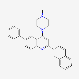 4-(4-Methylpiperazin-1-yl)-2-(naphthalen-2-yl)-6-phenylquinoline