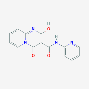 molecular formula C14H10N4O3 B1418144 2-羟基-4-氧代-N-(2-吡啶基)-4H-吡啶并[1,2-a]嘧啶-3-甲酰胺 CAS No. 224313-75-1