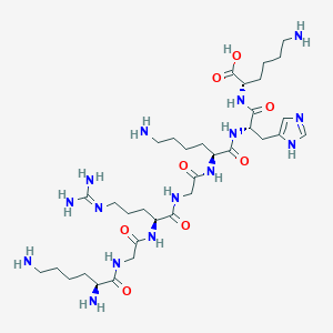 L-Lysylglycyl-N~5~-(diaminomethylidene)-L-ornithylglycyl-L-lysyl-L-histidyl-L-lysine