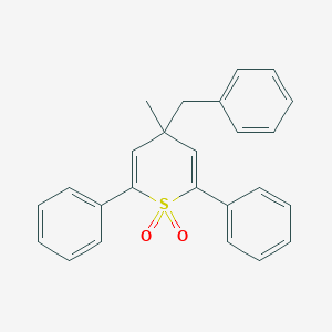 molecular formula C25H22O2S B14181460 4-Benzyl-4-methyl-2,6-diphenyl-1lambda~6~-thiopyran-1,1(4H)-dione CAS No. 908587-56-4