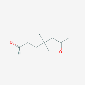 molecular formula C9H16O2 B14181513 4,4-Dimethyl-6-oxoheptanal CAS No. 919091-25-1