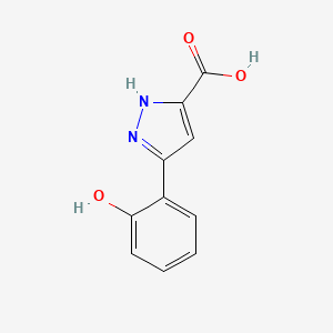 molecular formula C10H8N2O3 B1418153 3-(2-羟基苯基)-1H-吡唑-5-羧酸 CAS No. 46393-99-1