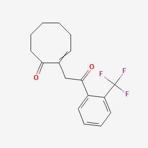 2-{2-Oxo-2-[2-(trifluoromethyl)phenyl]ethyl}cyclooct-2-en-1-one