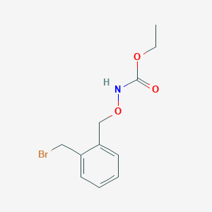 molecular formula C11H14BrNO3 B14181589 Ethyl {[2-(bromomethyl)phenyl]methoxy}carbamate CAS No. 854925-26-1