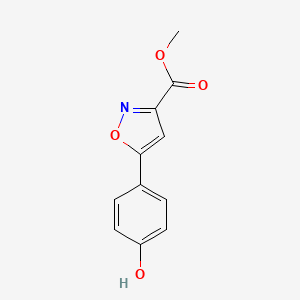 molecular formula C11H9NO4 B1418159 5-(4-羟基苯基)异恶唑-3-羧酸甲酯 CAS No. 60640-71-3