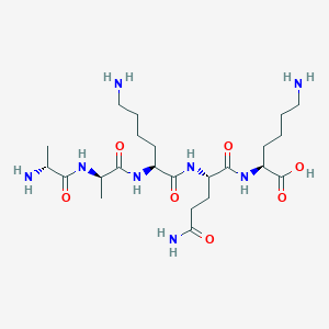 molecular formula C23H44N8O7 B14181594 D-Alanyl-D-alanyl-L-lysyl-L-glutaminyl-L-lysine CAS No. 923026-06-6