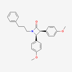 (3S,4S)-3,4-Bis(4-methoxyphenyl)-1-(3-phenylpropyl)azetidin-2-one