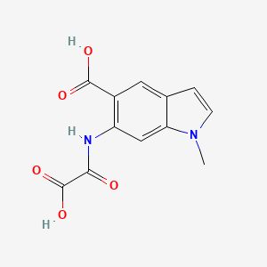 molecular formula C12H10N2O5 B14181619 1H-Indole-5-carboxylic acid, 6-[(carboxycarbonyl)amino]-1-methyl- CAS No. 849467-97-6