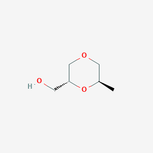 molecular formula C6H12O3 B14181646 [(2R,6R)-6-Methyl-1,4-dioxan-2-yl]methanol CAS No. 923028-76-6