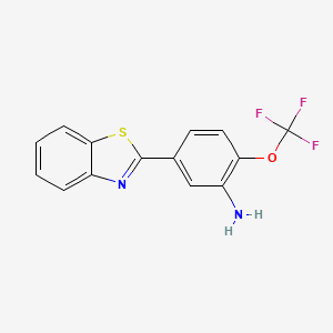 molecular formula C14H9F3N2OS B14181653 5-(1,3-Benzothiazol-2-yl)-2-(trifluoromethoxy)aniline CAS No. 921765-42-6