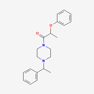 molecular formula C21H26N2O2 B14181657 2-Phenoxy-1-[4-(1-phenylethyl)piperazin-1-yl]propan-1-one CAS No. 918479-67-1