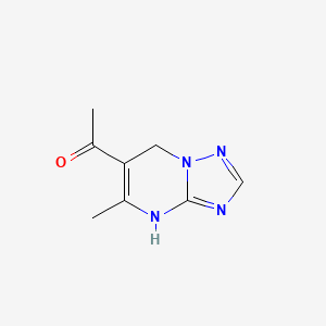 molecular formula C8H10N4O B1418166 1-(5-甲基-4,7-二氢-[1,2,4]三唑并[1,5-a]嘧啶-6-基)乙酮 CAS No. 1374509-60-0