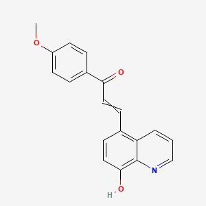 molecular formula C19H15NO3 B14181679 3-(8-Hydroxyquinolin-5-yl)-1-(4-methoxyphenyl)prop-2-en-1-one CAS No. 833488-11-2