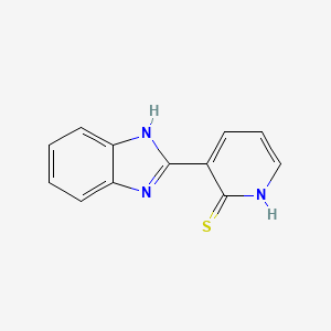 molecular formula C12H9N3S B1418168 3-(1H-苯并咪唑-2-基)吡啶-2-硫醇 CAS No. 104152-74-1