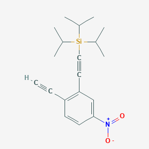 molecular formula C19H25NO2Si B14181686 [(2-Ethynyl-5-nitrophenyl)ethynyl]tri(propan-2-yl)silane CAS No. 834856-15-4