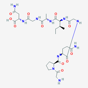 molecular formula C29H48N10O11 B14181688 Glycyl-L-prolyl-L-glutaminylglycyl-L-isoleucyl-L-alanylglycyl-L-asparagine CAS No. 915717-27-0